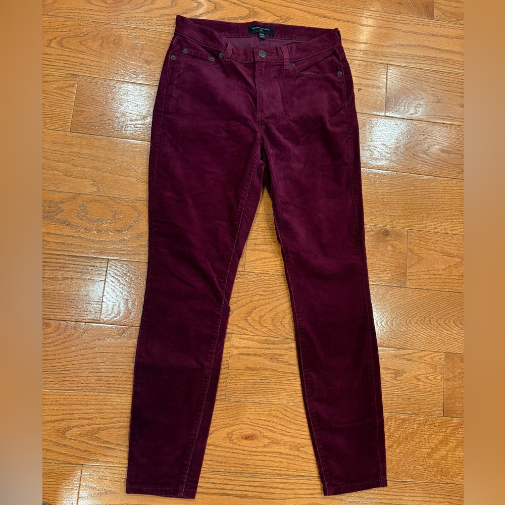 Banana Republic Skinny Corduroy Pants Burgundy 27/4
